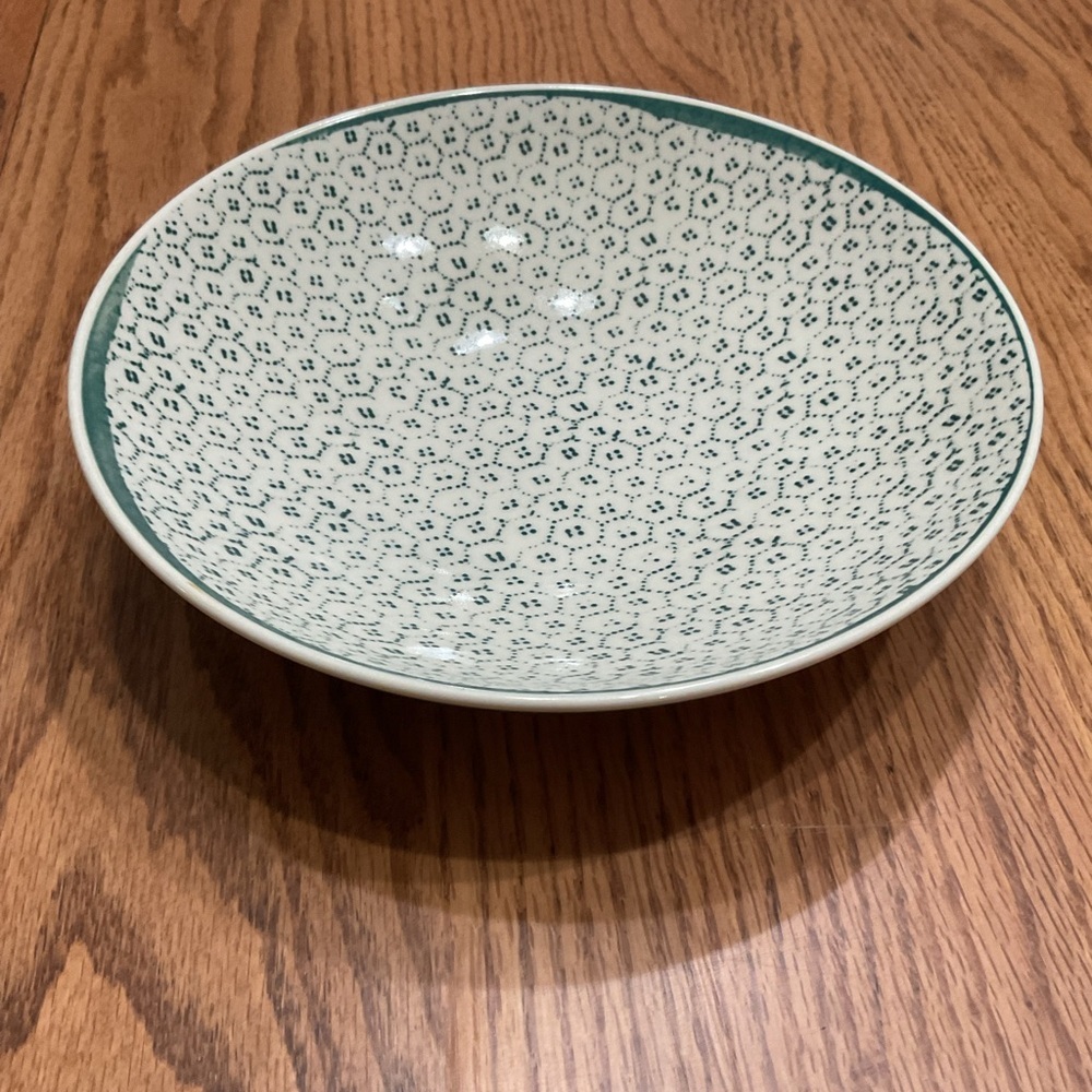 Lenox Marketplace Teal and White Decorative Bowl fine china